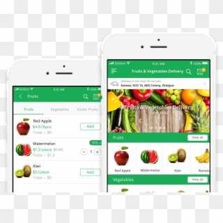 On Demand Vegetable Ordering And Delivery Business - Fruits And Vegetables Delivery App Clipart