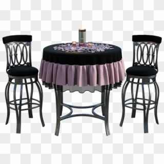 Table Chairs Dinner Valentines Candles Petals - Bar Stool Clipart