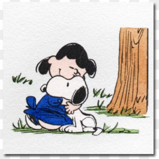Peanuts Lucy Hug Snoopy Clipart