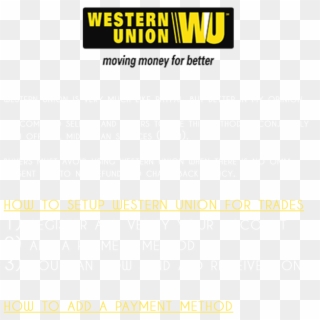 Guide How To Use Western Union - Western Union Clipart