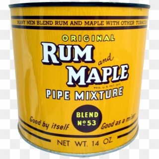 Rum And Maple Pipe Mixture Advertising Tin Tobacco - Plastic Clipart