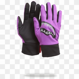 Purple 3m Shark Mouth Gloves - Leather Clipart