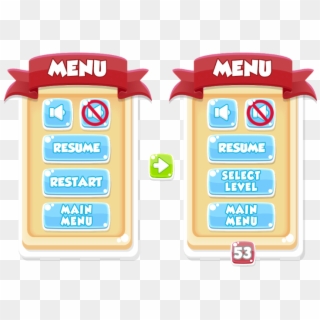 "restart" Button Was Replaced With "select Level" , Clipart