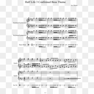 Half Life 3 Confirmed Boss Theme Sheet Music Composed - Sheet Music Clipart