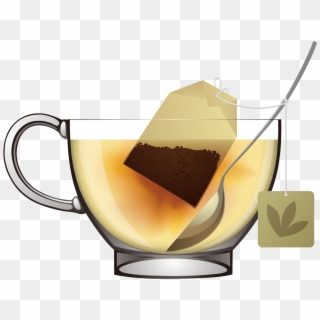 卡通泡茶杯- Hot Water For Tea - Tea Bag Clipart