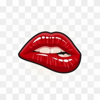 Lips Transparent Image - Biting Lips Clipart
