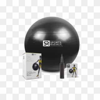 Sports Research Exercise Stability Ball With Pump 65cm - Exercise Ball Clipart