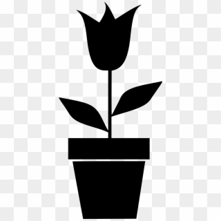 This Free Icons Png Design Of Potted Plant 5 - Flower Pots Clipart Black White Transparent Png