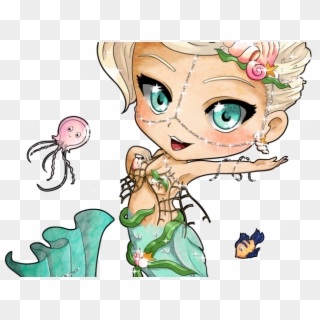 Amulet Clipart Mermaids - Chibi Cute Mermaid Png Transparent Png