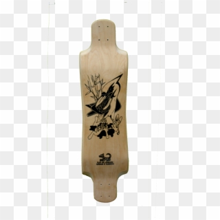 Black Dog Kookaburra Graphic Longboard Deck - Longboard Clipart