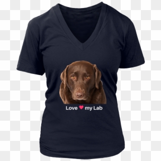 Chocolate Lab Contour Women's V-neck Shirt - T-shirt Clipart