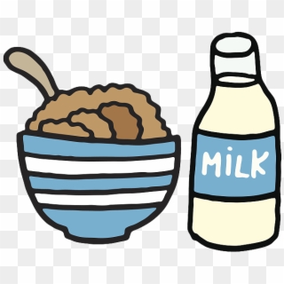 Breakfast Milk Clip Art Yogurt Vector Download - Cereal And Milk Clip Art - Png Download