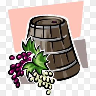 Vector Illustration Of Winery Wine Barrel Cask Or Tun Clipart