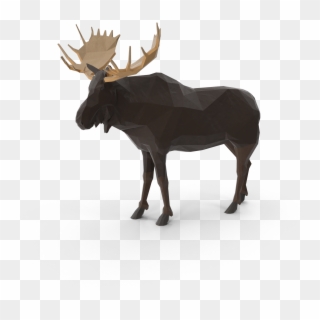Low Poly Moose - Elk Clipart