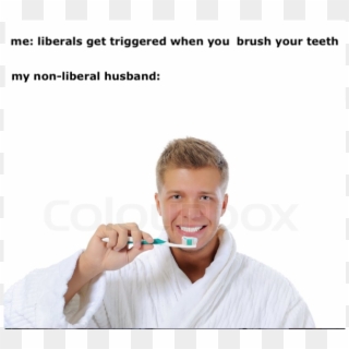 Brushing Teeth = Good - Toothbrush Clipart