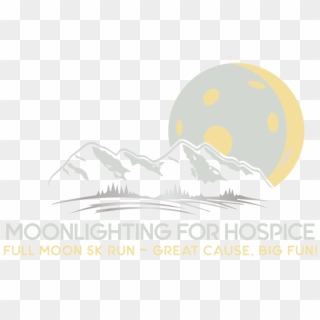 Moonlighting For Hospice Full Moon 5k - Mountain Clip Art - Png Download