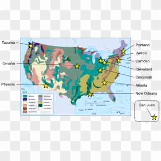 Map Of Soil Survey Locations And Soil Types In The - Distribution Of Soils In The United States Clipart