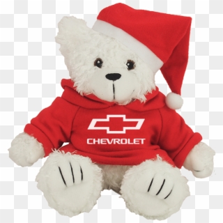 White Chevrolet Christmas Teddy Bear - Chevrolet Clipart