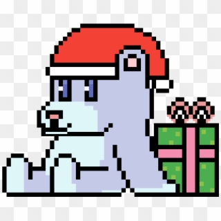 Christmas Bear - Cute Pixel Art Animals Clipart