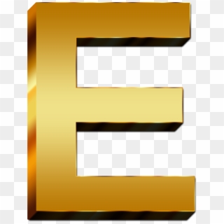 Alphabet Letters In A Square Png - Gold Letter E Png Clipart