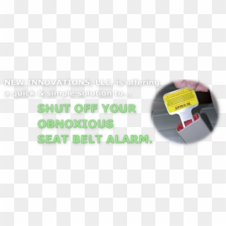Shut Off Your Seat Belt Alarm With The Seat Belt Alarm - Graphics Clipart