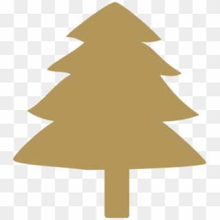Christmas Tree Gold Clipart - Png Download