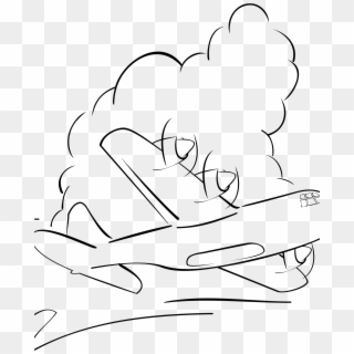 This Free Icons Png Design Of Flying Herk In The Clouds - Airplane Outline Clipart