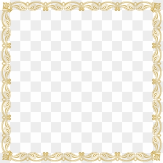 Gold Ornamental Square Frame - اطار مزخرف ذهبي Clipart