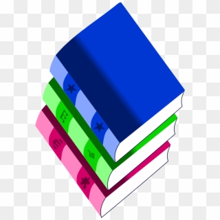 Wikibooks Stacked Books - Libro Con Fondo Transparente Clipart
