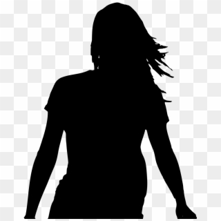 File - Silhouetted Arms - Svg - Girl Silhouette Back Png Clipart