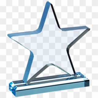 Acrylic Trophy Acrylic Trophy, Star Trophy, Acrylic - Acrylic Star Trophy Png Clipart