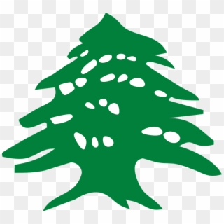 Green Tree Flag Cedar - Cedar Tree Lebanon Flag Clipart