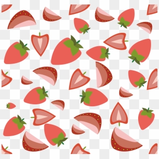 Strawberry Aedmaasikas Fruit Cartoon Pink Pattern Transprent - Strawberry Cartoon Pink Clipart