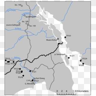 Detailed Map Of The Kari Orang Area - Atlas Clipart