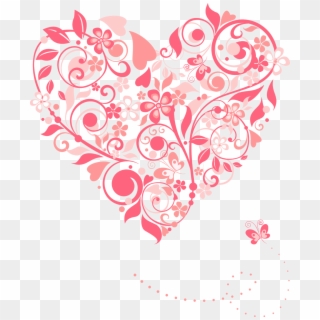 Cthlwt Png - Floral Vector Heart Clipart