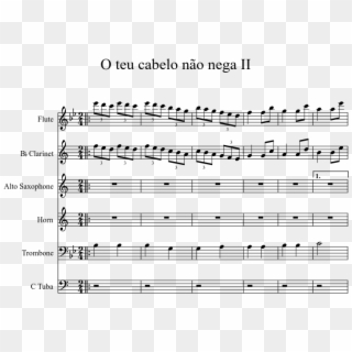 O Teu Cabelo Não Nega Ii Sheet Music 1 Of 4 Pages - Come And Get Your Love Trumpet Clipart