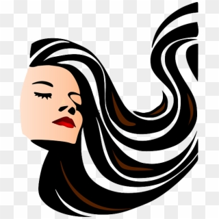 Cartoon Woman With Long Hair Clipart