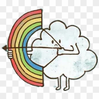 #cloud #nube #arcoiris #colorful #sticker #love #cupid - Arco E Flecha Arco Iris Clipart