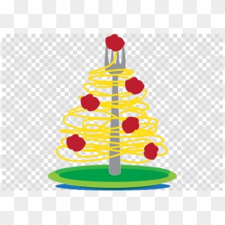 Christmas Spaghetti Clipart Spaghetti With Meatballs - Spaghetti Christmas Tree - Png Download