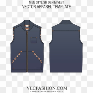 Vector Library Jacket Vector Denim - T Shirt Style Template Clipart