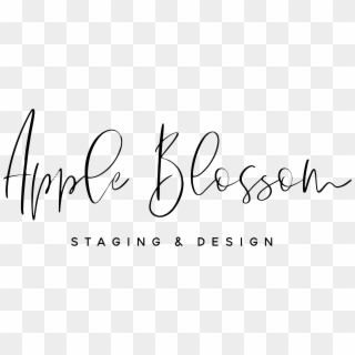 Apple Blossom Staging And Design Logo - Calligraphy Clipart
