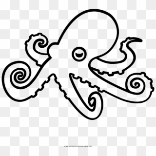 Octopus Coloring Page - Line Art Clipart