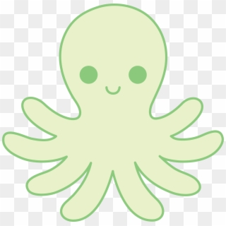 Baby Green Octopus - Green Octopus Clipart