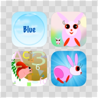 Burbuja Reventar Letras Números Colores Y Formas, Conejito - Cartoon Clipart