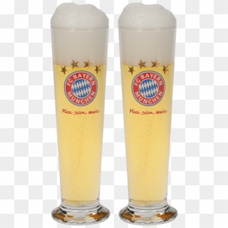 Juego De Dos Vasos Para Cerveza Pilsen - Paulaner Bayern Munich Glass Clipart