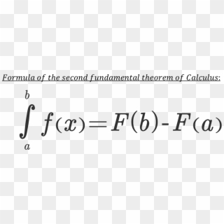 Formula Of The Second Fundamental Theorem Of Calculus - Graphics Clipart