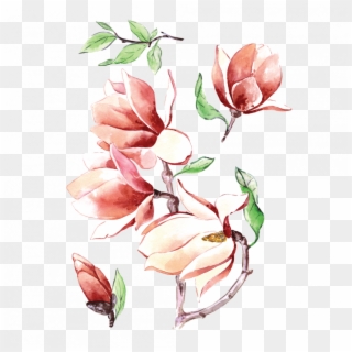 Temporary Tattoo Magnolia - Tattoo Magnolia Flower Color Clipart
