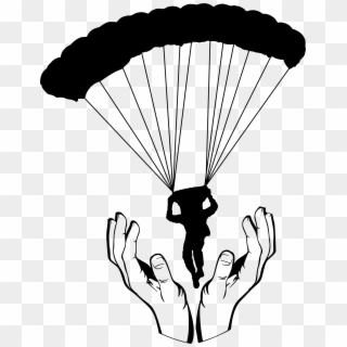 Parachute Drawing At Getdrawings - Open Hands Clipart Png Transparent Png