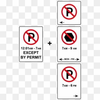 Read All Parking Signs - Circle Clipart