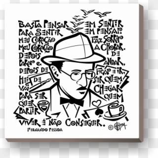 Fernando Pessoa - Cartoon Clipart